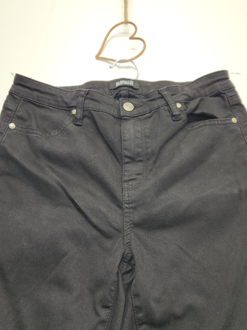 ⭐️Buffalo David Bitton Black Hanna High Rise Skinny Jeans Stretch Sz 6/28 Goth